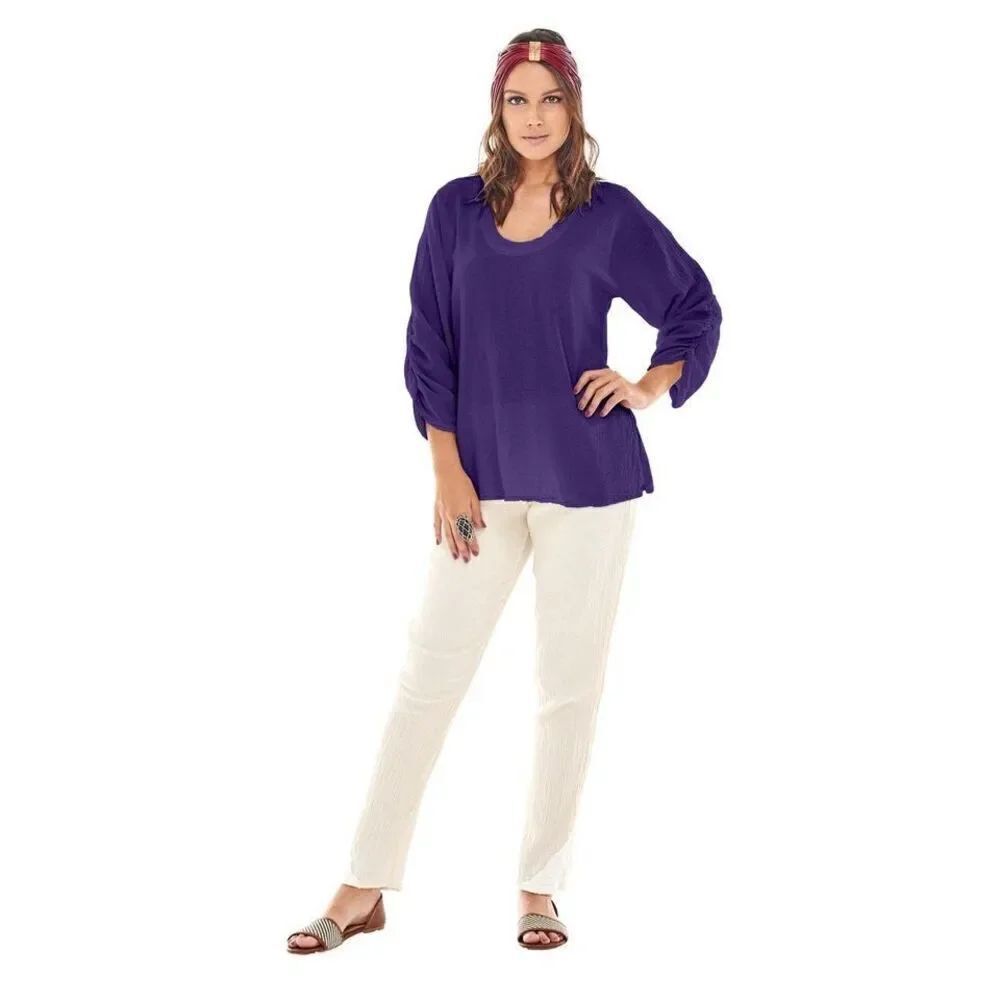 ✨Oh My Gauze! Lana Purple 3/4 length sleeve Sz 3 Blouse✨